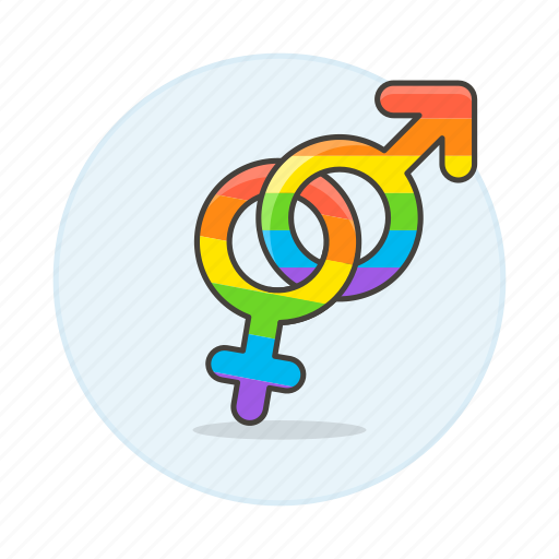 Female, heterosextual, lgbt, love, male, pride, rainbow icon - Download on Iconfinder