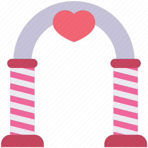 Archway, decor, heart, romance, romantic, wedding icon - Download on Iconfinder
