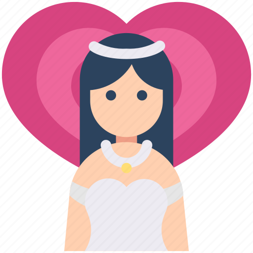 Bride, date, female, heart, romance, woman icon - Download on Iconfinder