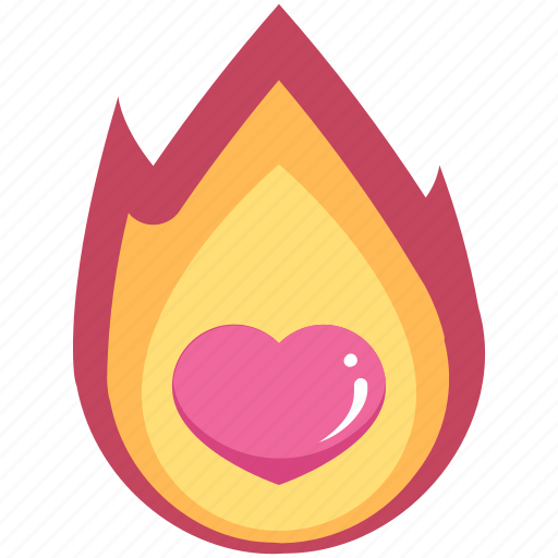 Fire, flame, heart, love, lust, relationship, romance icon - Download on Iconfinder