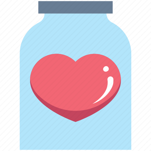 Heart, jar, love, romance, romantic icon - Download on Iconfinder