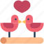 birds, doves, heart, love, romance, romantic 