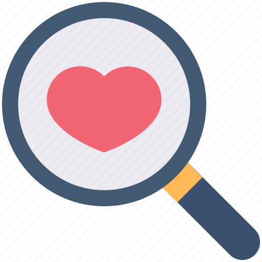 Find, heart, magnifier, romance, scan, search icon - Download on Iconfinder