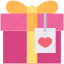 box, gift, heart, package, present, tag 