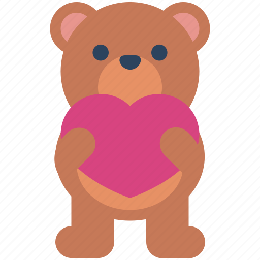 Bear, heart, love, romance, teddy, toy icon - Download on Iconfinder