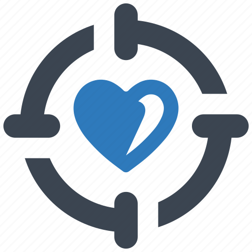Aim, target, dating, love, hunt, heart, romantic icon - Download on Iconfinder