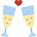 champagne, glasses, lifestyle, love, romance