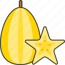 starfruit, star, fruit, food