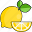 lemon, citrus, slice, food, fruit, lemons 