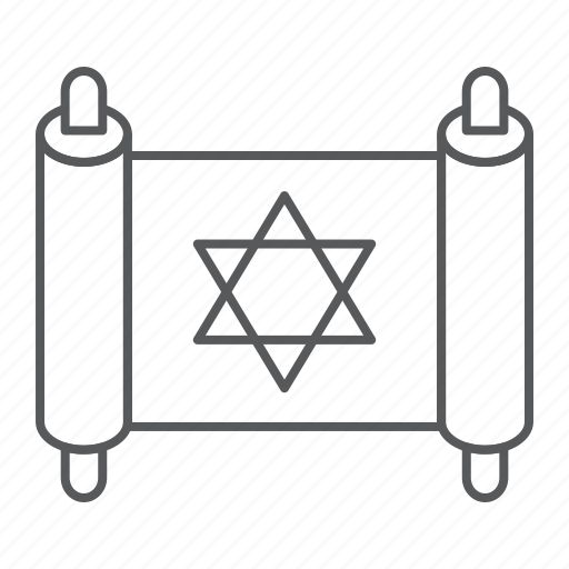 Torah, scroll, hanukkah, religion, hebrew, judaism icon - Download on Iconfinder