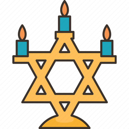 Candles, hanukkah, star, jewish, traditional icon - Download on Iconfinder