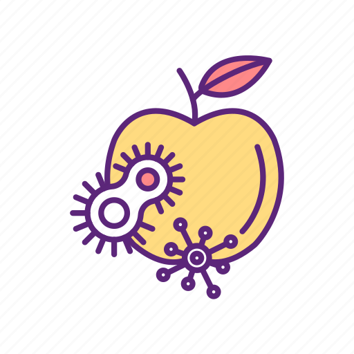 Unhealthy, microbe, bacteria, fruit icon - Download on Iconfinder