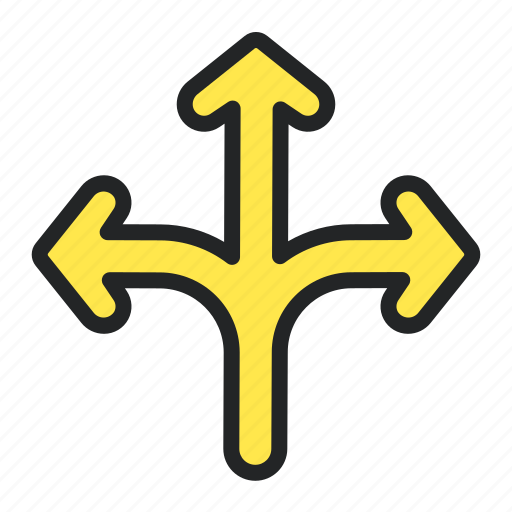 Arrow, arrows, directional, indicator, paths icon - Download on Iconfinder