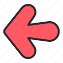 arrow, arrows, directional, indicator, left