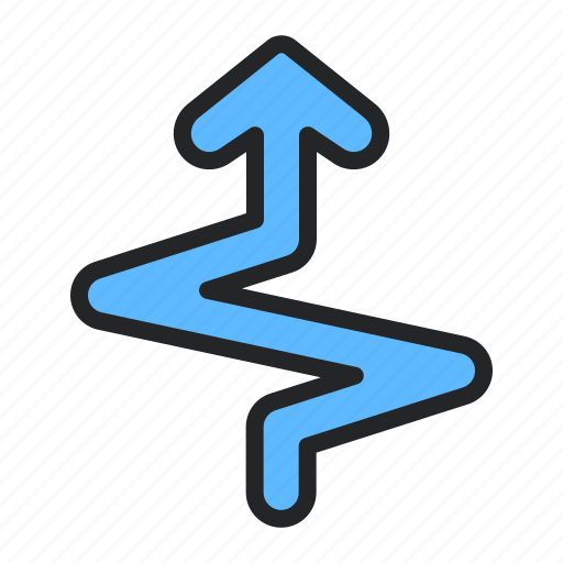 Arrow, arrows, break, directional, indicator, zigzag icon - Download on Iconfinder