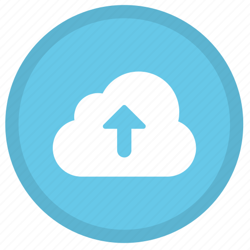Cloud, upload, arrow, direction, up, round icon - Download on Iconfinder