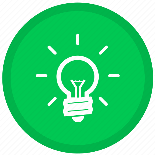 Bulb, idea, electric, electricity, lamp, light, round icon - Download on Iconfinder