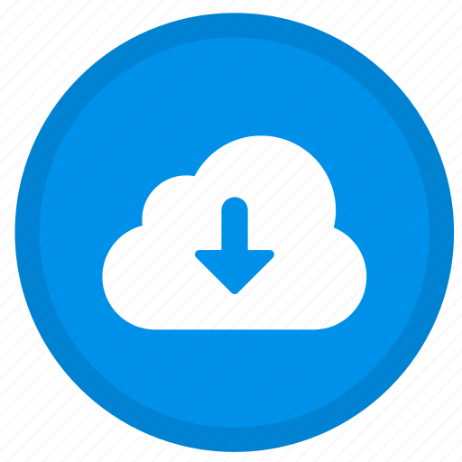 Cloud, download, arrow, down, round icon - Download on Iconfinder