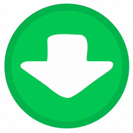 Arrow, download, direction, down, round icon - Download on Iconfinder