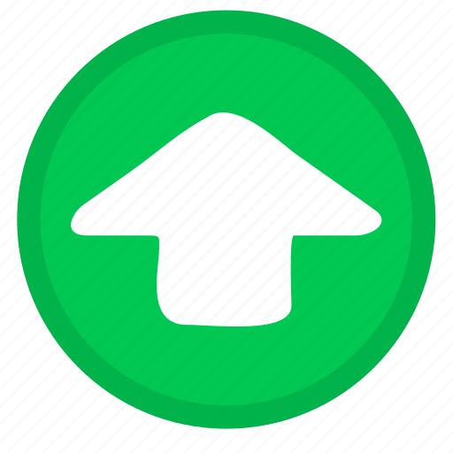 Arrow, upload, direction, up, round icon - Download on Iconfinder