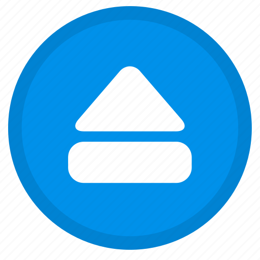Eject, open, multimedia, up, round icon - Download on Iconfinder