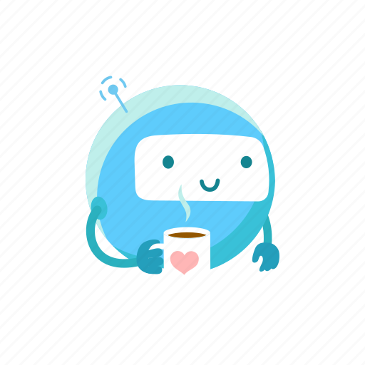 Round, robot, cup, coffee, break icon - Download on Iconfinder