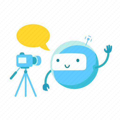 Round, robot, video, blogger, movie, camera, photography icon - Download on Iconfinder