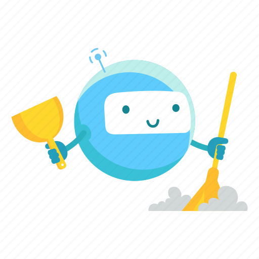 Round, robot, cleaner, broom, scoop icon - Download on Iconfinder