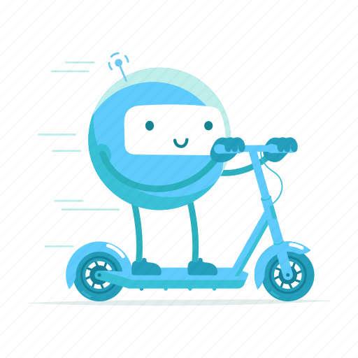 Round, robot, scooter, ride icon - Download on Iconfinder