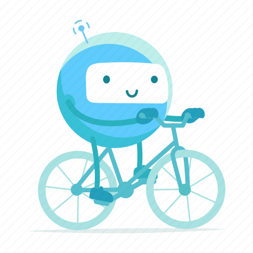 Round, robot, bicycle, electric bike, ride icon - Download on Iconfinder