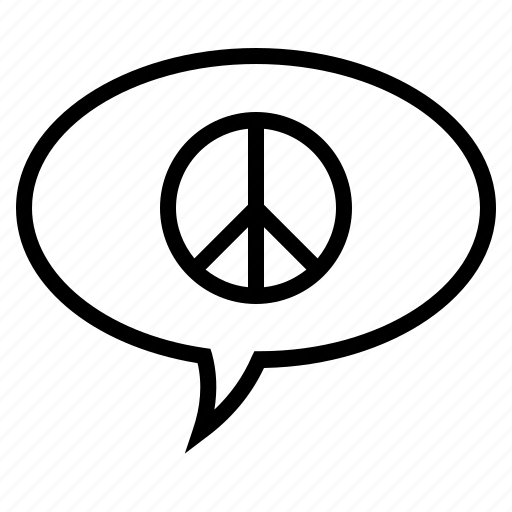 Bubble, comment, peace, peace sign, speech, speech bubble icon - Download on Iconfinder