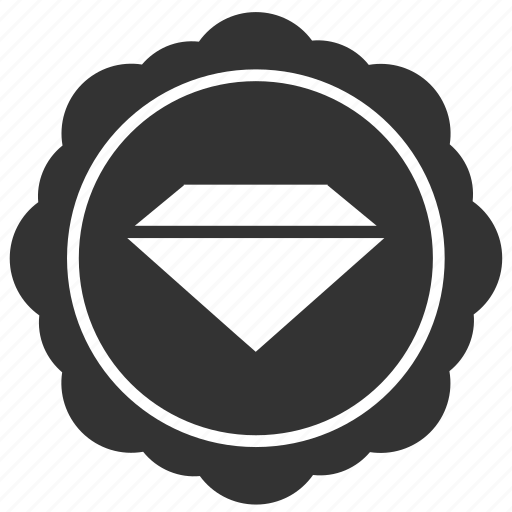 Brilliant, diamond, label, round, sticker icon - Download on Iconfinder