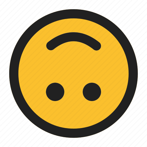 Down, emoji, emoticon, expression, face, upside icon - Download on Iconfinder