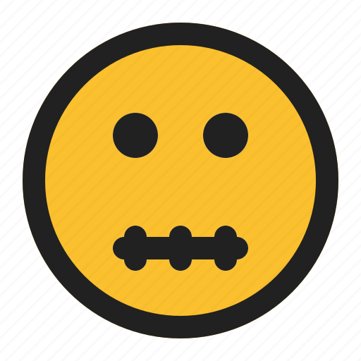 Emoji, emoticon, expression, face, mouth, zipper icon - Download on Iconfinder