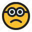 emoji, emoticon, expression, face, frowned, minion 