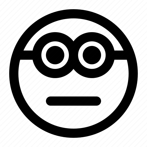 Emoji, emoticon, expression, face, minion, neutral icon - Download on Iconfinder