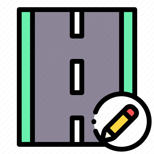 Road, navigation, route, edit icon - Download on Iconfinder