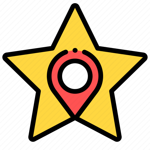 Pin, location, star, favorites icon - Download on Iconfinder