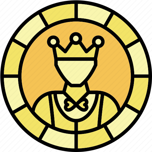Coin, cash, crown, king, money, token icon - Download on Iconfinder