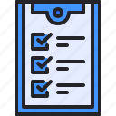 checklist, clipboard, list, report, task