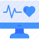 cardiogram, ecg, heart, monitor, rate