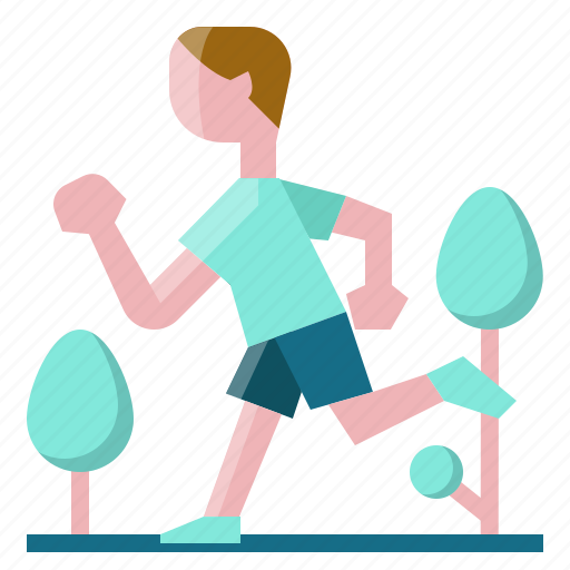 Man, running, sport, tree, garden, park icon - Download on Iconfinder