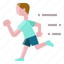 man, running, race, fast, sport