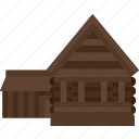 house, wooden, cabin, residence, suburban