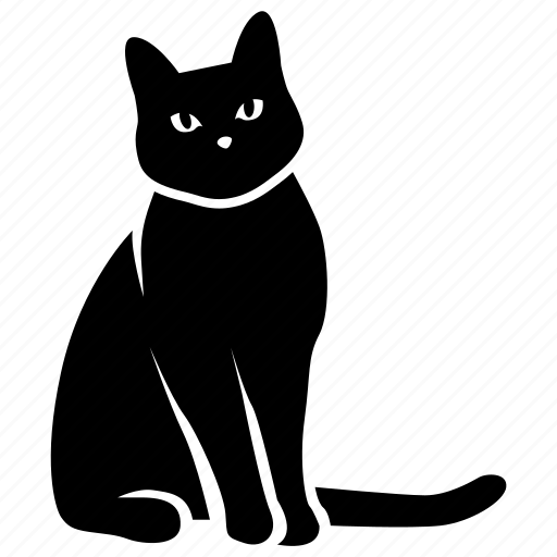 .svg, cat, sitting, upright, watching, waiting icon - Download on Iconfinder