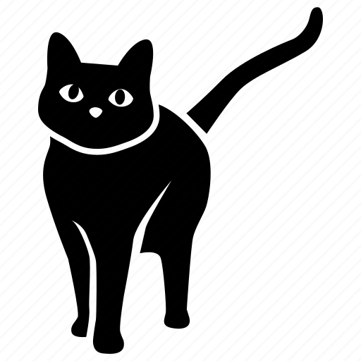 .svg, cat, alert, standing, pet, kitten icon - Download on Iconfinder