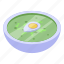 cartoon, egg, food, green, isometric, kitchen, soup 