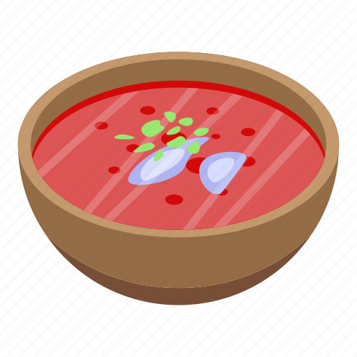 Beet, borscht, cartoon, food, isometric, kitchen, red icon - Download on Iconfinder