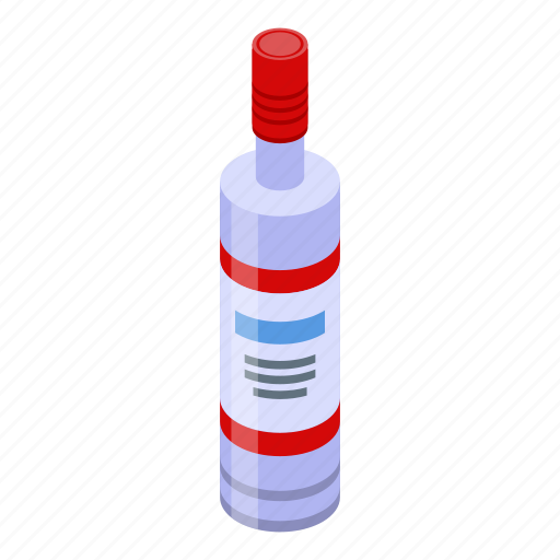 Bottle, cartoon, computer, isometric, party, russian, vodka icon - Download on Iconfinder