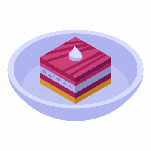 Cartoon, cheesecake, chocolate, food, fruit, isometric, party icon - Download on Iconfinder